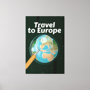 Resa till Europa semesterresa poster Canvastryck