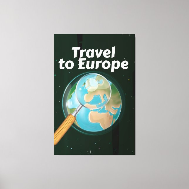 Resa till Europa semesterresa poster Canvastryck (Framsida)