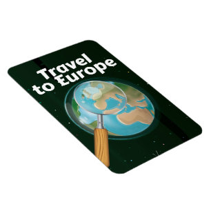 Resa till Europa semesterresa poster Magnet