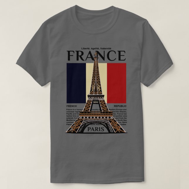 resa till Frankrike T Shirt (Design framsida)