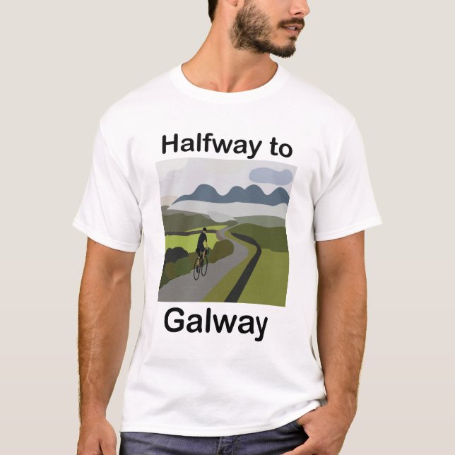Resa till Galway, halvvägs Road Trip T Shirt (Framsida)