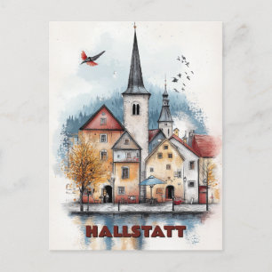 Resa till Hallstatt Österrike Vykort
