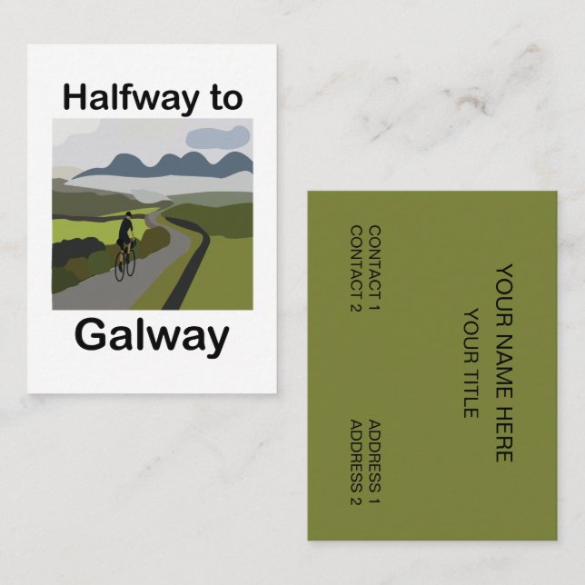 Resa till halvvägs till Galway Visitkort (Fram/baksida)