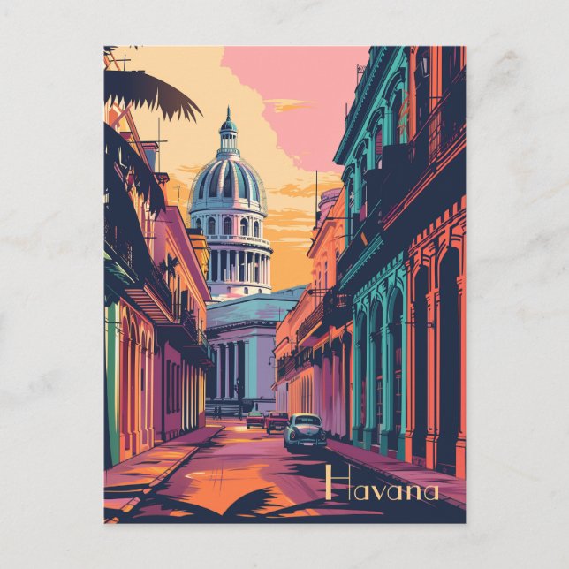 Resa till Havanna Vykort (Framsida)