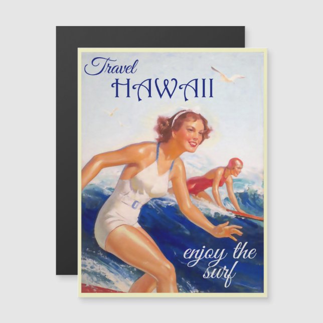 Resa till Hawaii Vintage Turism Annons (Fram/baksida)