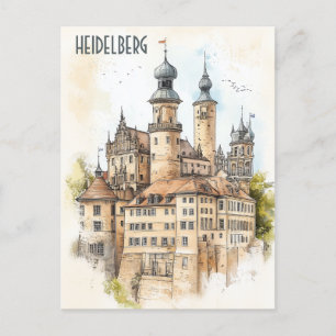 Resa till Heidelberg Tyskland Vykort