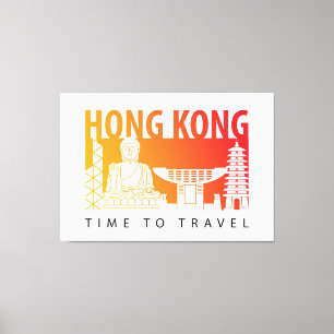 Resa till Hongkong Canvastryck