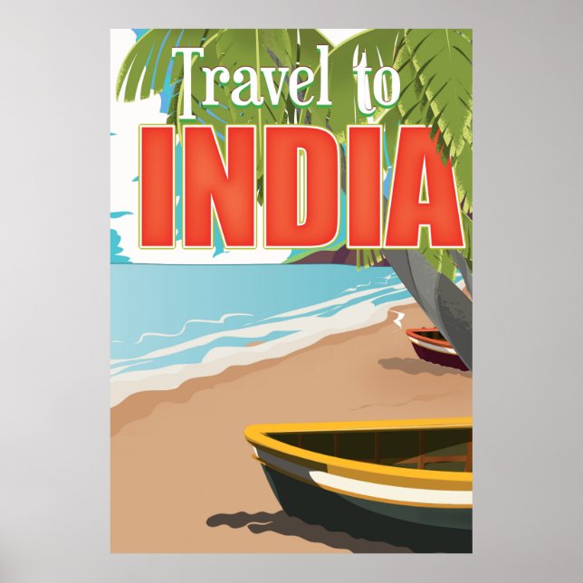 Resa till Indien resaffisch Poster (Framsidan)