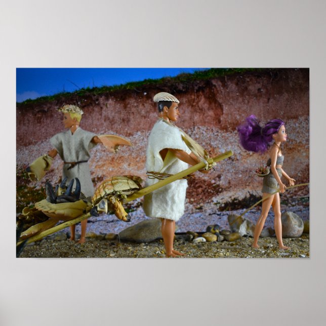 Resa till Jaktmarker.  affisch (Framsidan)