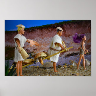 Resa till Jaktmarker.  affisch