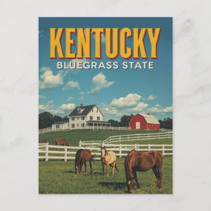 Resa till Kentucky Bluegrass State Horse Farm i vi Vykort