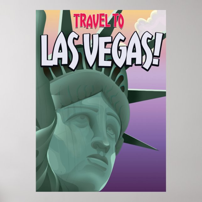 Resa till Las Vegas semester poster. Poster (Framsidan)