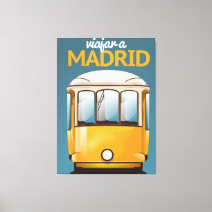 Resa till Madrids vintage poster semester Canvastryck