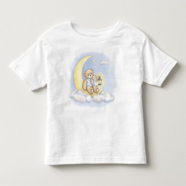 Resa till Måne, Teddy och Rabbit T Shirt (Framsida)
