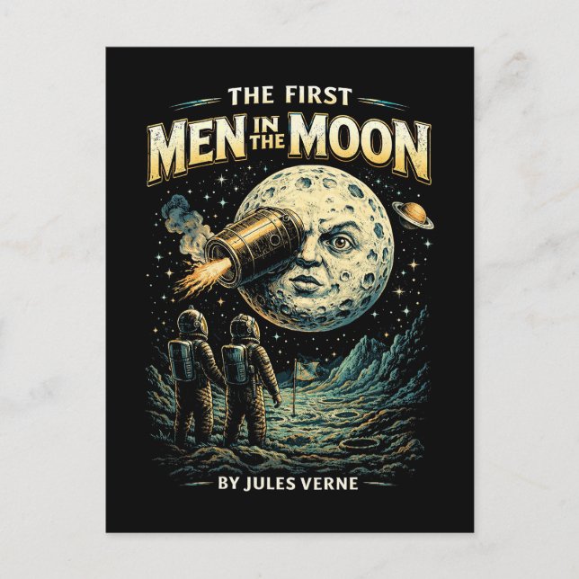 Resa till månen vykort (Framsida)