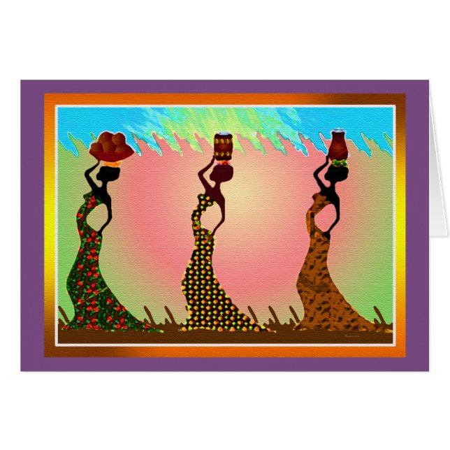 Resa till marknadsplatsen hälsningskort (Framsidan Horizontal)