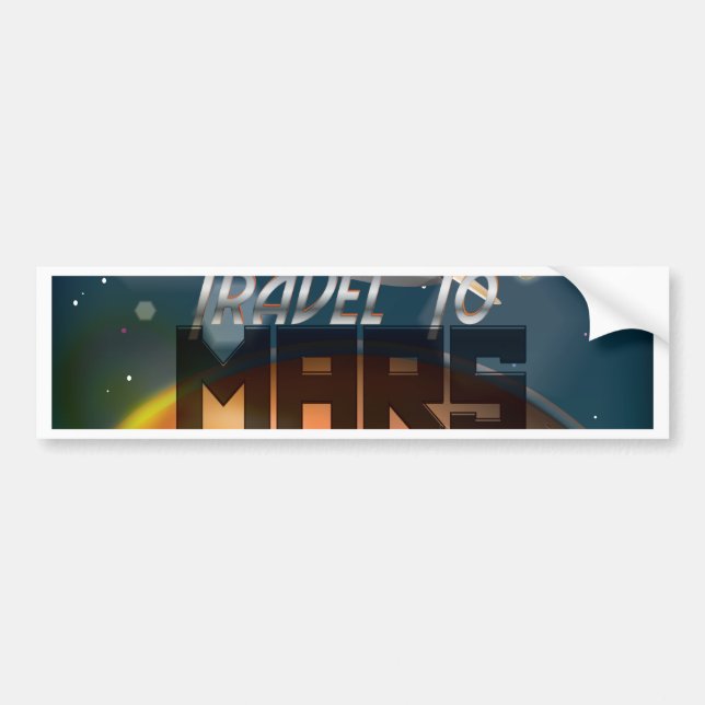 Resa till Mars Bildekal (Framsidan)