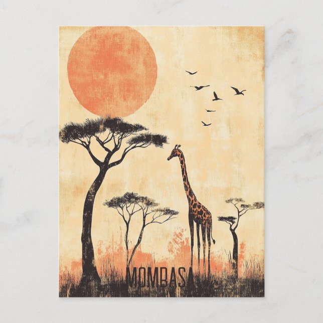 Resa till Mombasa Kenya Vykort (Framsida)