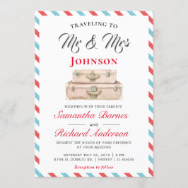 Resa till Mr och Mrs Travel Destination Wedding Inbjudningar