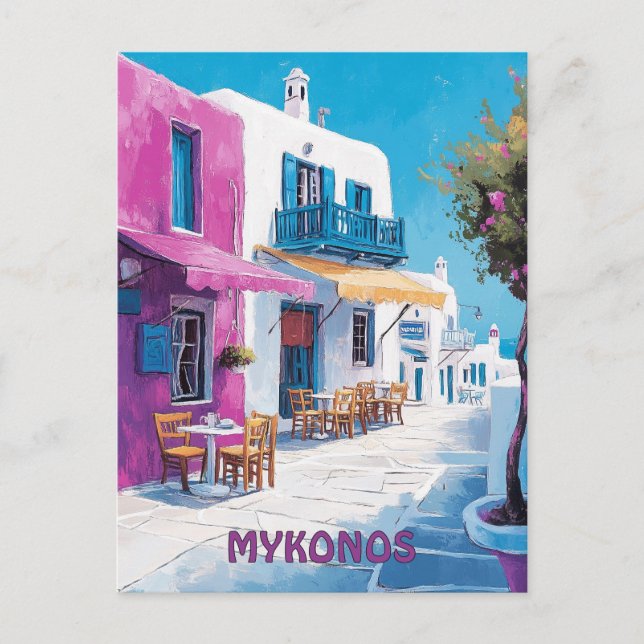 Resa till Mykonos Greece Vykort (Framsida)