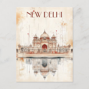 Resa till New Delhi India Vykort
