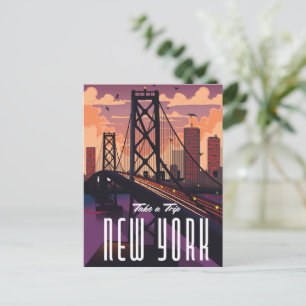 Resa till New York Inbjudan Vykort
