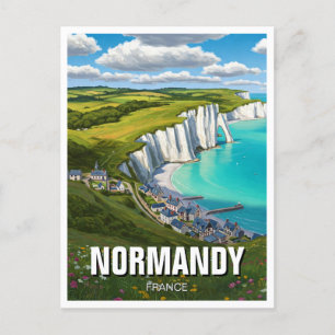 Resa till Normandie Frankrike Vykort