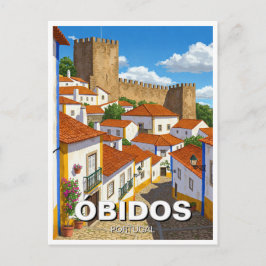 Resa till Óbidos Portugal Vykort