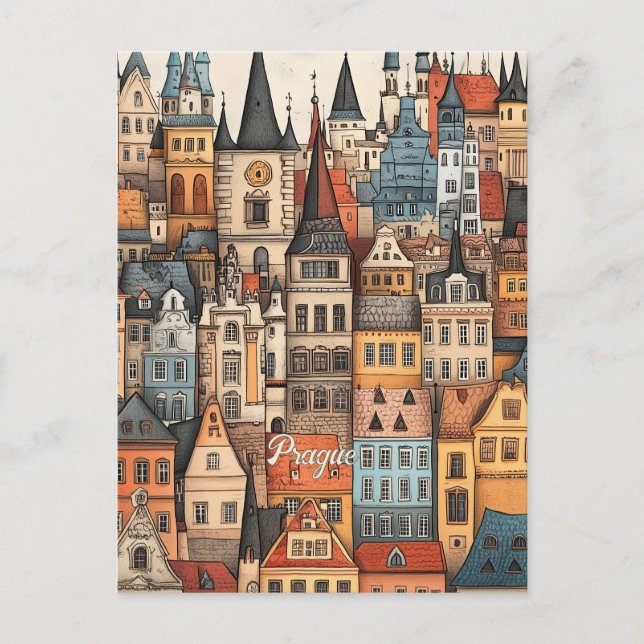Resa till Prag Czechia Vykort (Framsida)