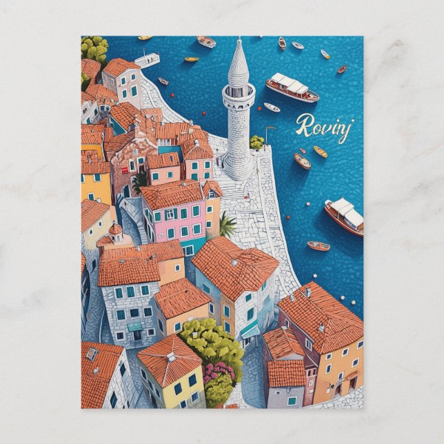 Resa till Rovinj Kroatien Vykort (Framsida)