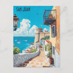 Resa till San Juan Puerto Rico Vykort