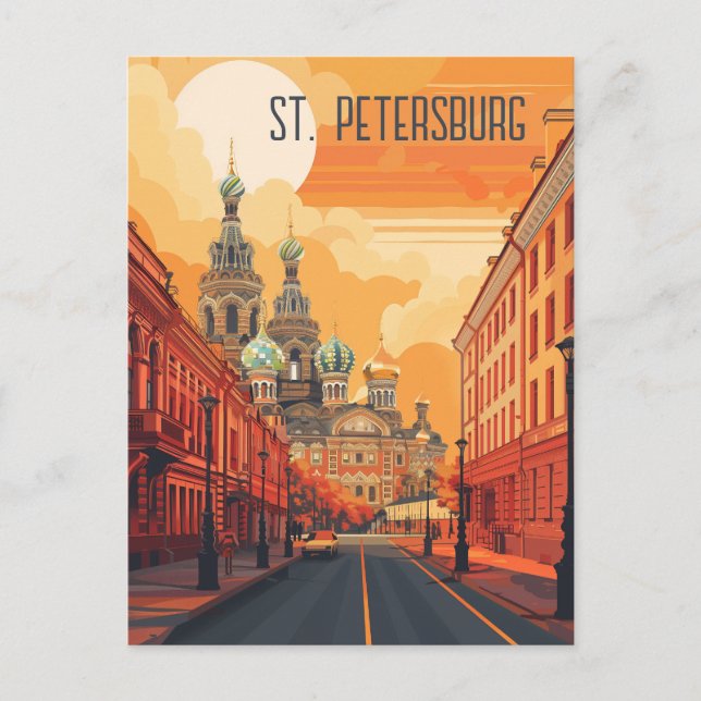 Resa till Sankt Petersburg Vykort (Framsida)