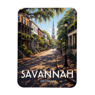 Resa till Savannah Georgia Magnet