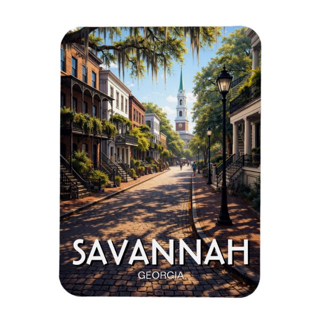 Resa till Savannah Georgia Magnet (Vertikal)