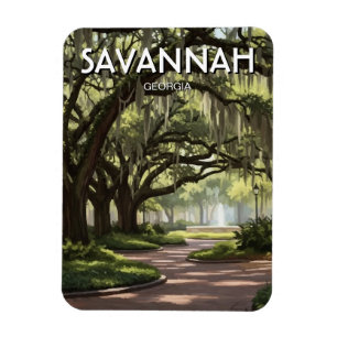Resa till Savannah Georgia Magnet