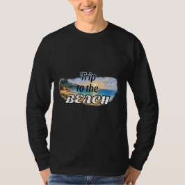 Resa till stranden Tropisk solnedgång Flyktdesign T Shirt