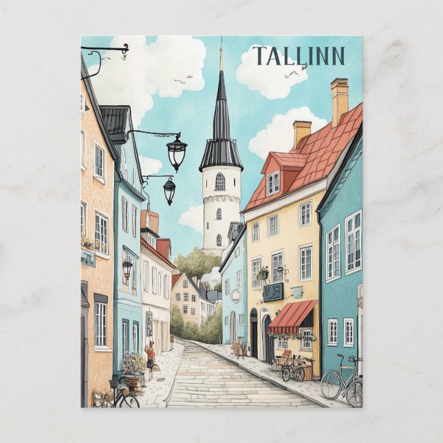 Resa till Tallinn Estland Vykort (Framsida)