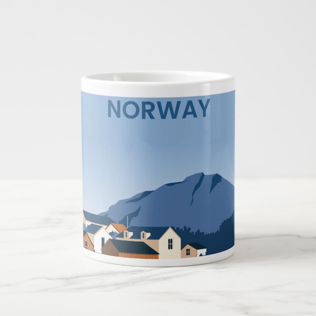 Resa till Tromso Norge Jumbo Mugg (Framsidan)