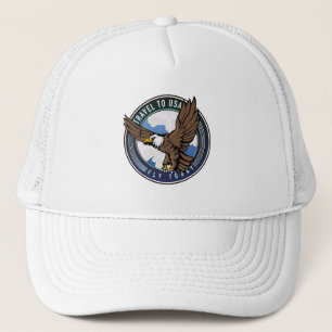 Resa till USA Fly i dag logotyp Keps