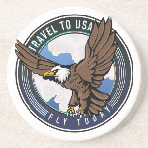 Resa till USA Fly i dag logotyp Underlägg