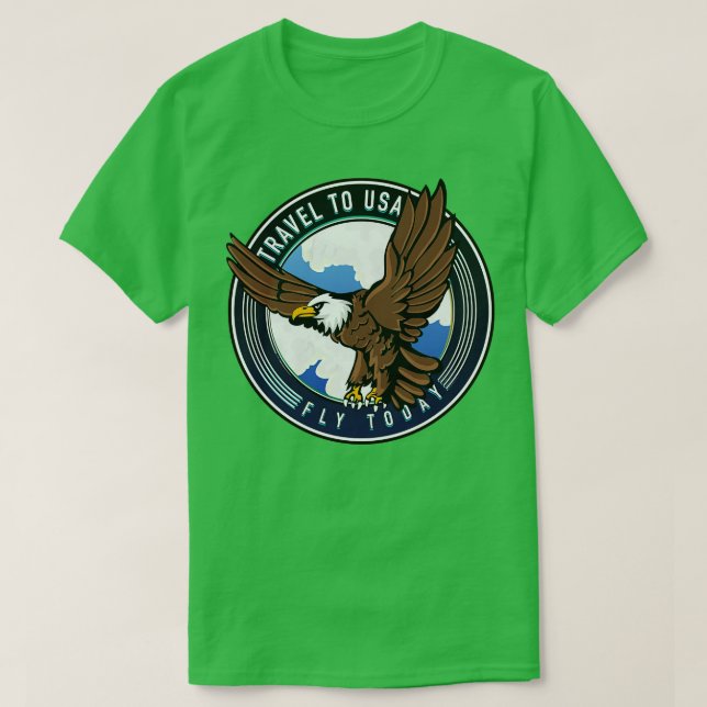 Resa till USA Fly i dag T Shirt (Design framsida)