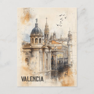 Resa till Valencia Spanien Vykort