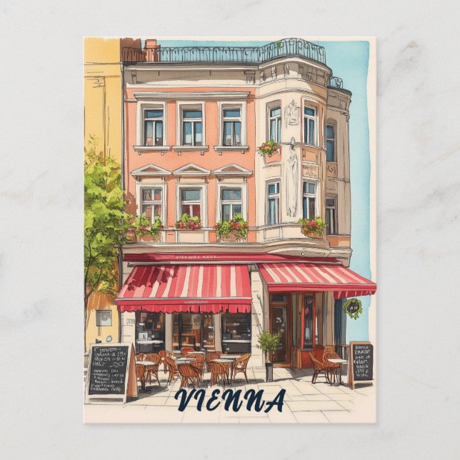 Resa till Wien Österrike Vykort (Framsida)