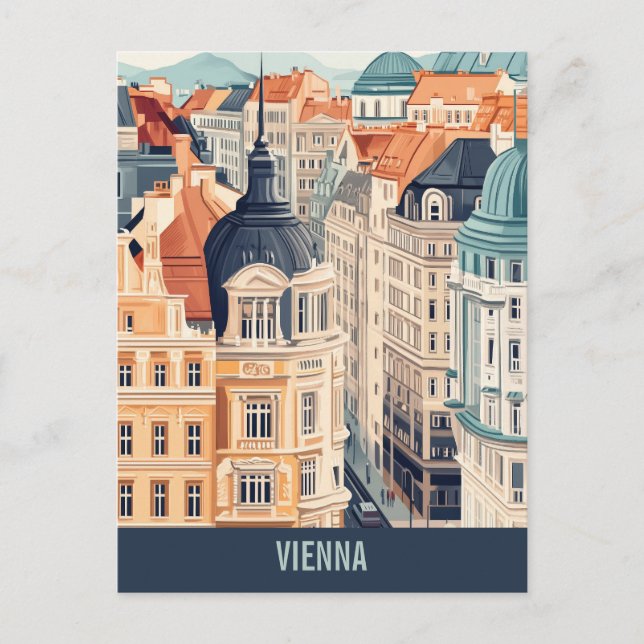 Resa till Wien Österrike Vykort (Framsida)
