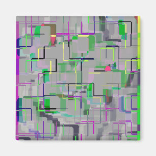 Resa till Zoo Computer Generated Art Magnet