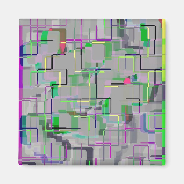 Resa till Zoo Computer Generated Art Magnet (Framsidan)