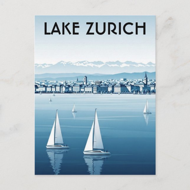 Resa till Zürich Schweiz Vykort (Framsida)