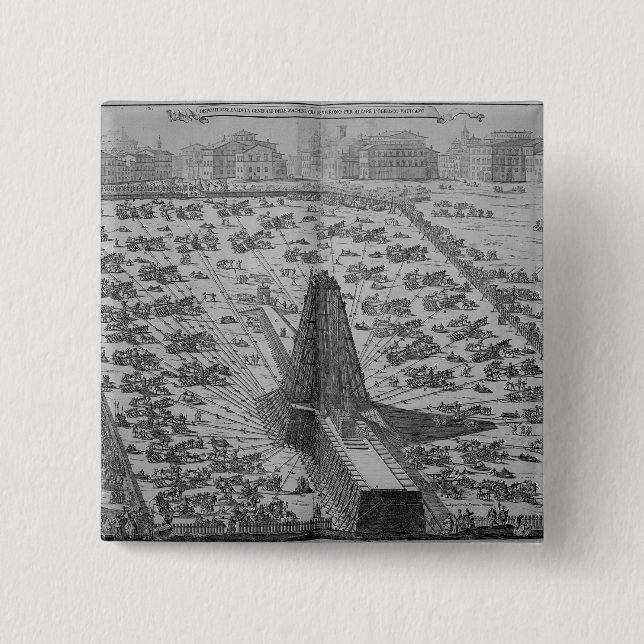 Resa upp den forntida egyptiska obelisken knapp (Framsida)