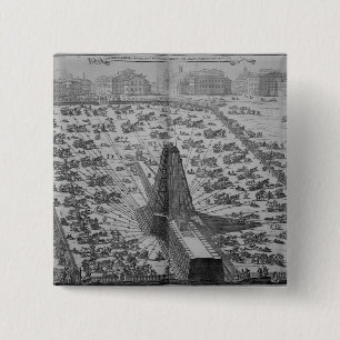 Resa upp den forntida egyptiska obelisken knapp