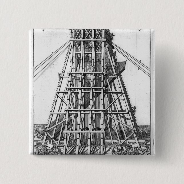 Resa upp den forntida egyptiska obelisken knapp (Framsida)